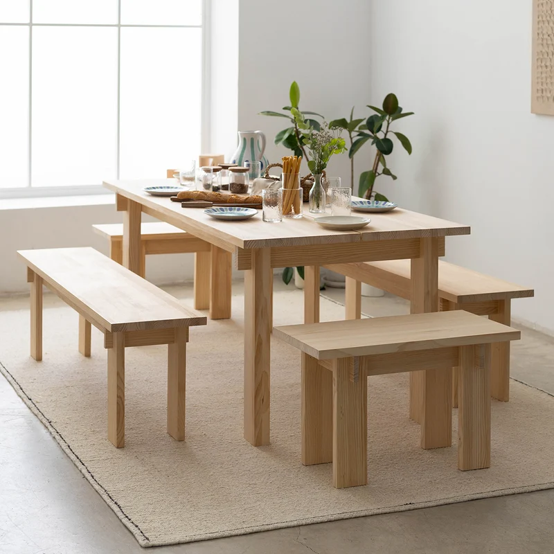Begur large bench in solid pine wood 150 cm