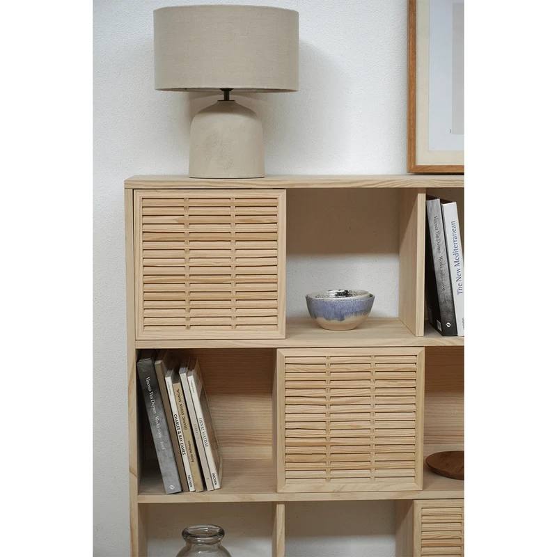 Shelving Morella of pine with 3 or 6 doors mallorquina 160 cm