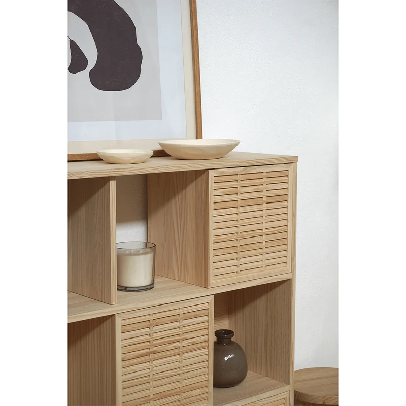 Shelving Morella of pine with 3 or 6 doors mallorquina 160 cm