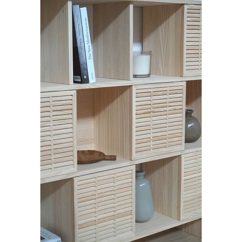 Shelving Morella of pine with 3 or 6 doors mallorquina 160 cm