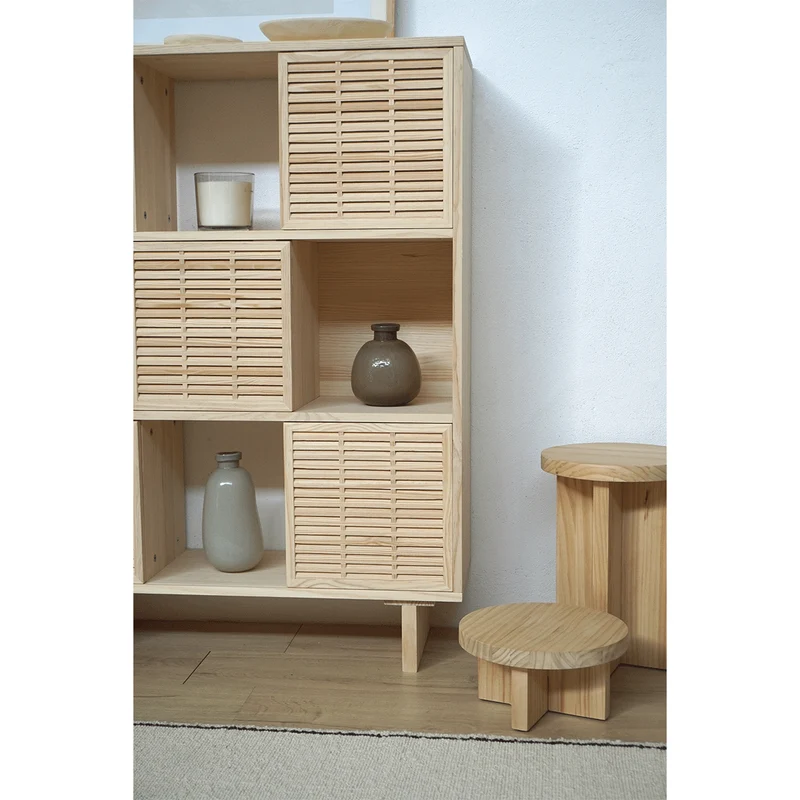 Shelving Morella of pine with 3 or 6 doors mallorquina 160 cm