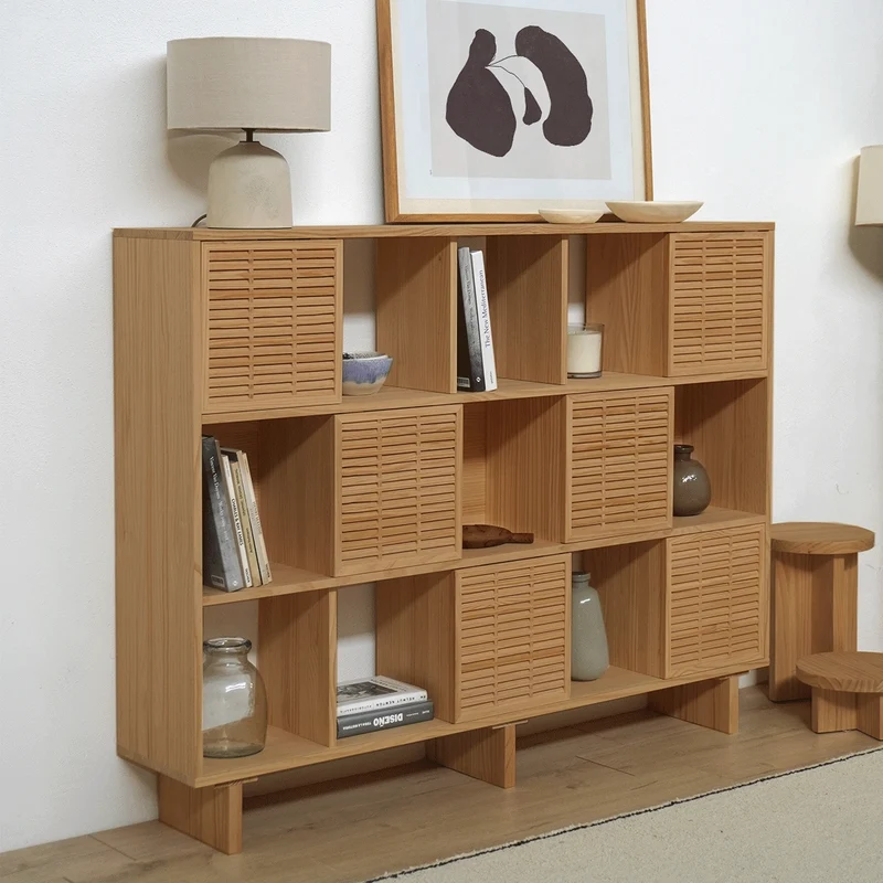 Shelving Morella of pine with 3 or 6 doors mallorquina 160 cm