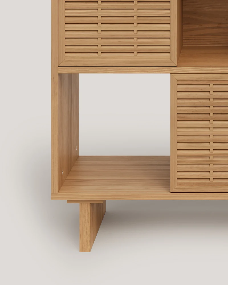 Shelving Morella of pine with 3 or 6 doors mallorquina 160 cm
