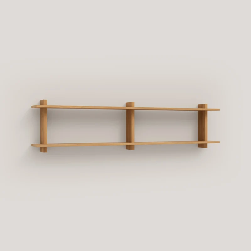 Double wall shelf Soller 90 cm to 180 cm