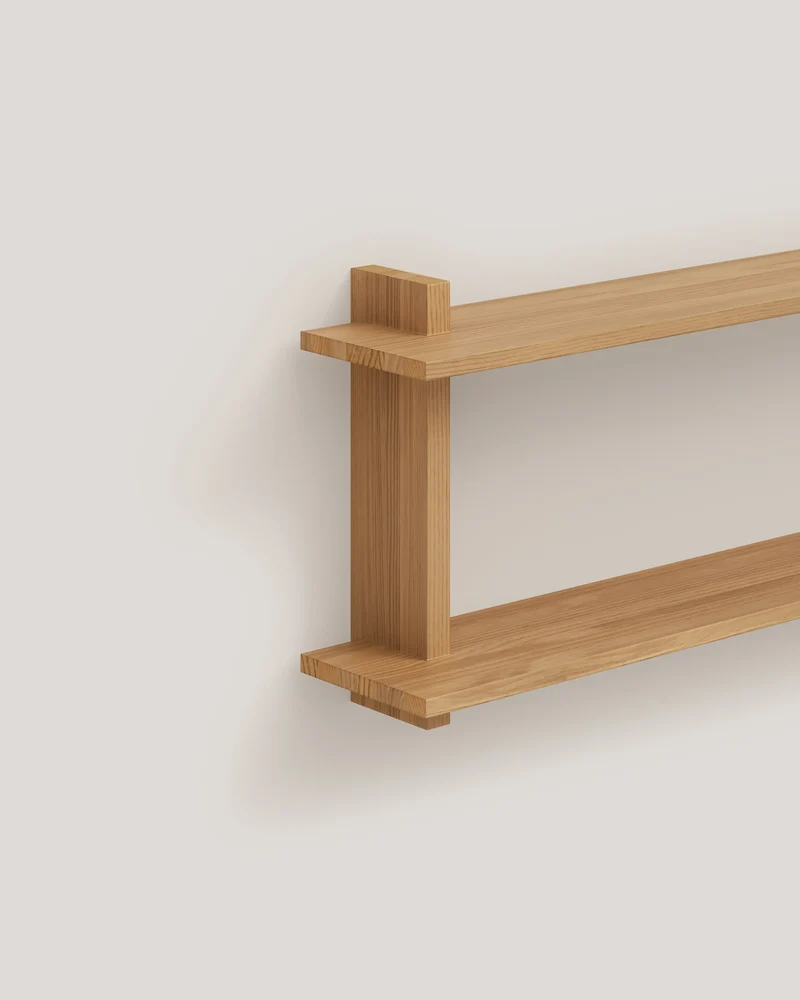 Double wall shelf Soller 90 cm to 180 cm