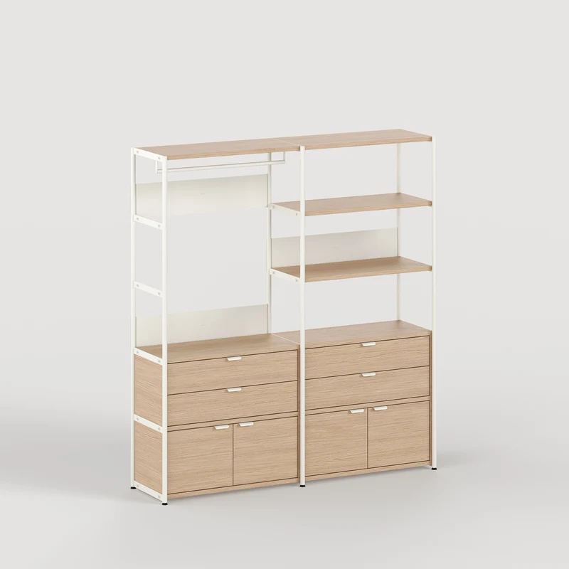 Penderie UNIT - H180 à 215 x L164cm - bois éco-certifié