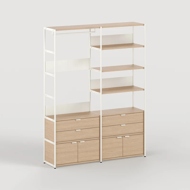 Penderie UNIT - H180 à 215 x L164cm - bois éco-certifié