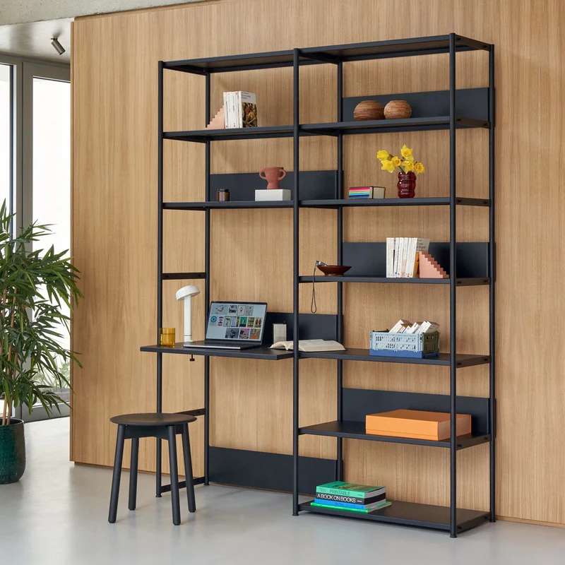Etagère bureau UNIT - H180 à 215 x L164cm - acier thermolaqué