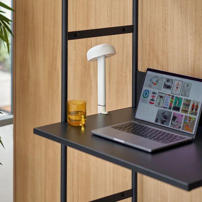 Etagère bureau UNIT - H180 à 215 x L84cm - acier thermolaqué