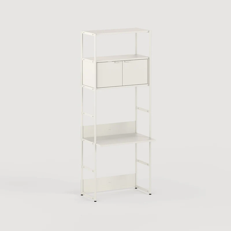 Etagère bureau UNIT - H180 à 215 x L84cm - acier thermolaqué