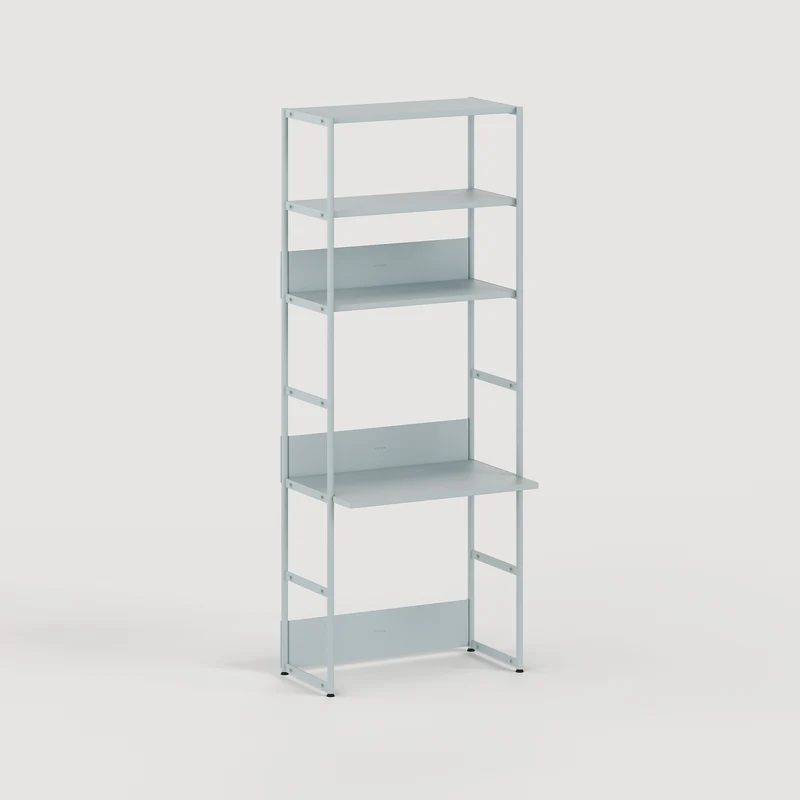 Etagère bureau UNIT - H180 à 215 x L84cm - acier thermolaqué