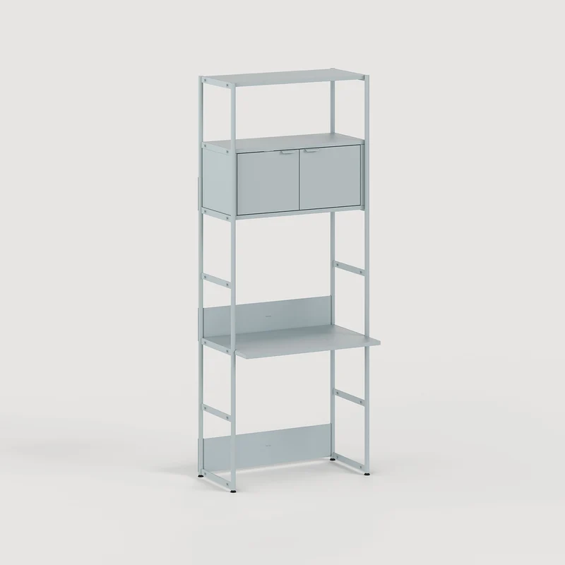 Etagère bureau UNIT - H180 à 215 x L84cm - acier thermolaqué