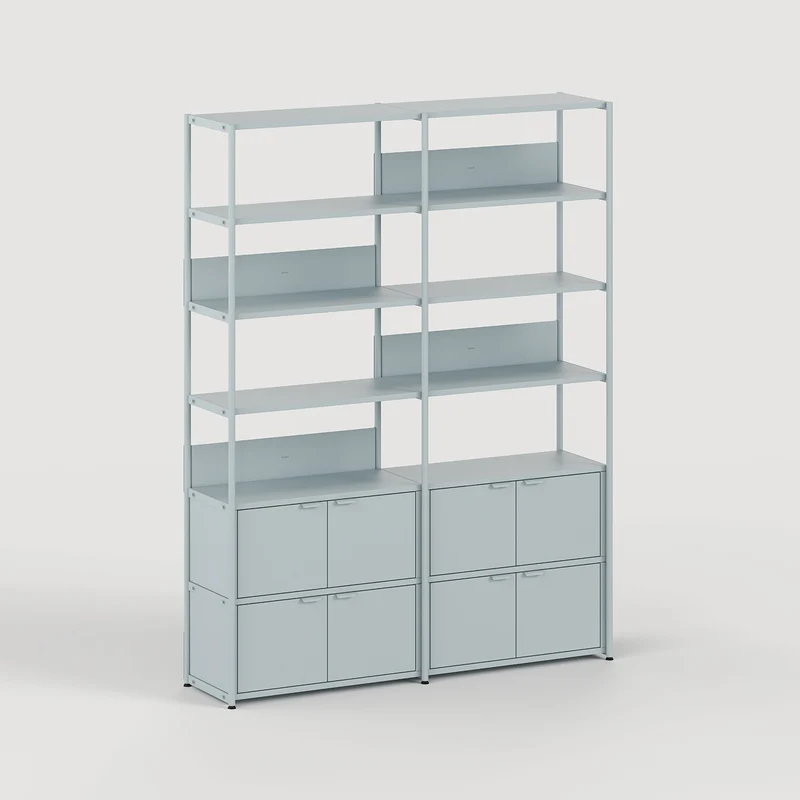Etagère UNIT - H180 à 215 x L164cm - acier thermolaqué