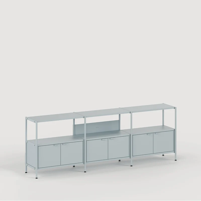 Etagère UNIT - H75 à 85 x L244cm - acier thermolaqué