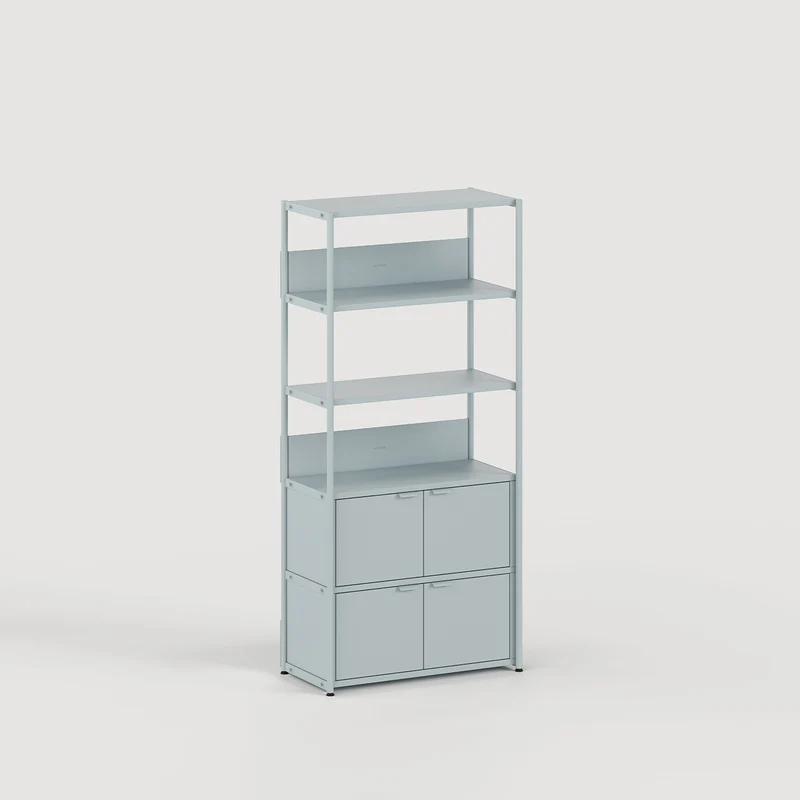 Etagère UNIT - H180 à 215 x L84cm - acier thermolaqué