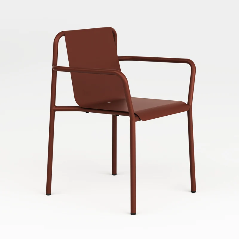 Chaise de jardin PANORAMA avec accoudoirs - acier thermolaqué