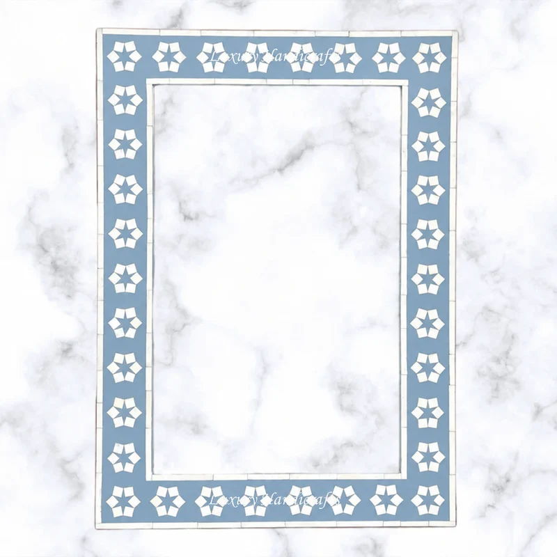 Blue Bone Inlay Zahra Mirror