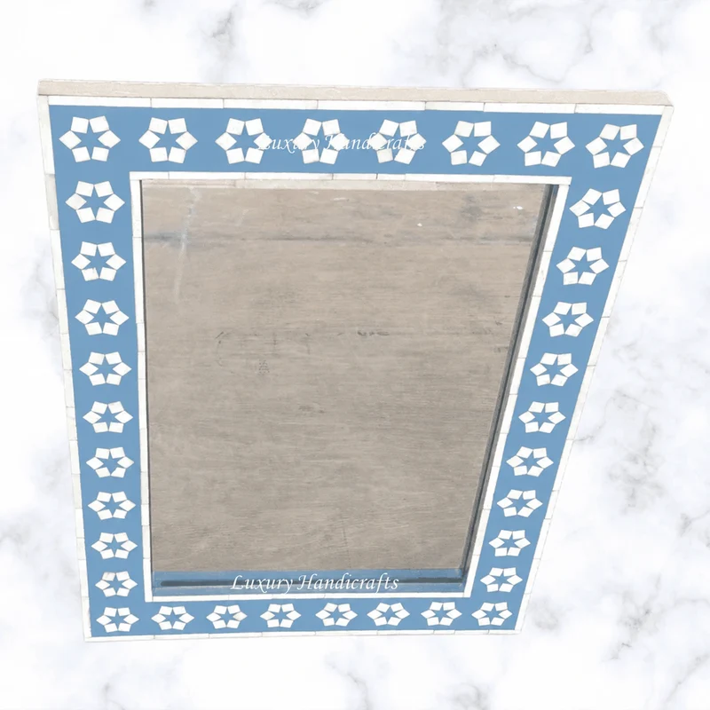 Blue Bone Inlay Zahra Mirror