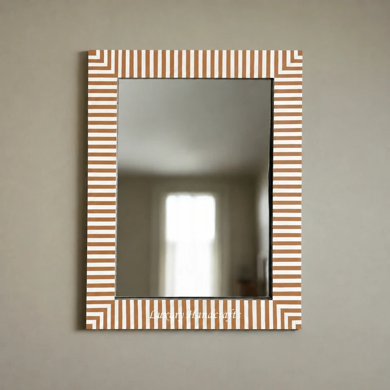 Asher Bone Inlay Stripe Mirror Almond