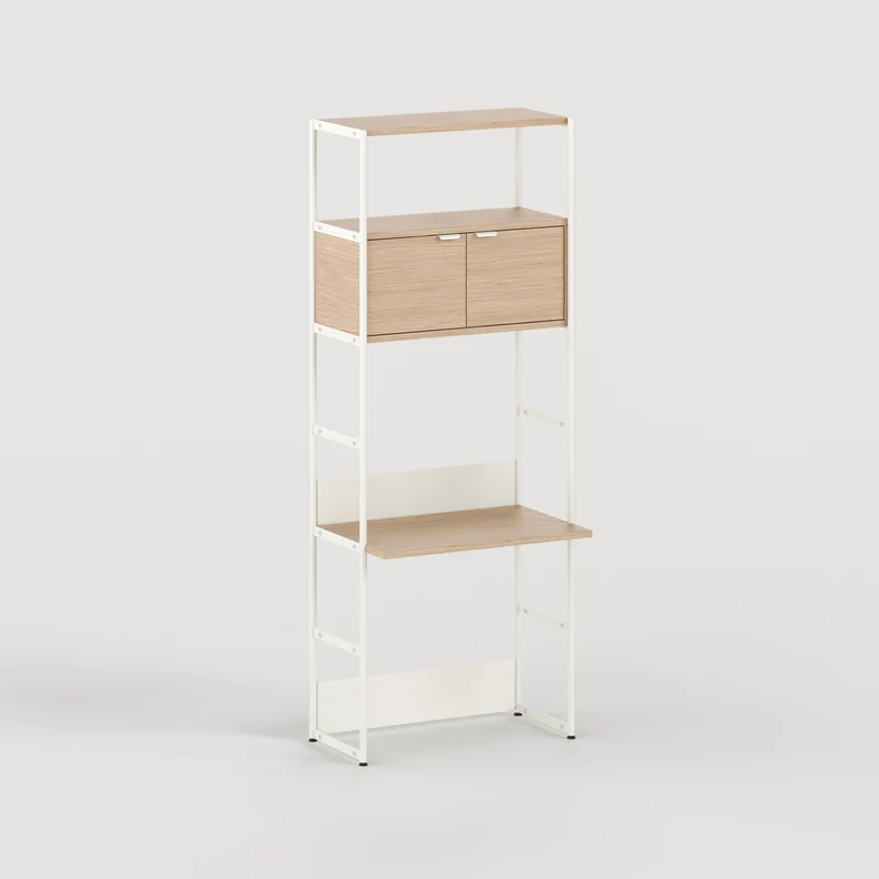 Etagère bureau UNIT - H180 à 215 x L84cm - bois éco-certifié