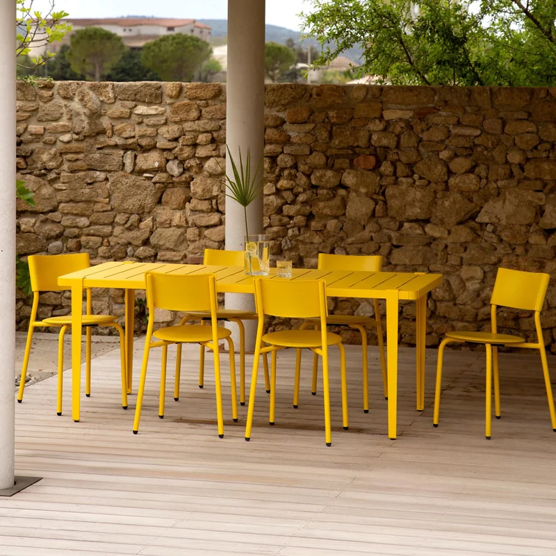 Table de jardin - acier thermolaqué