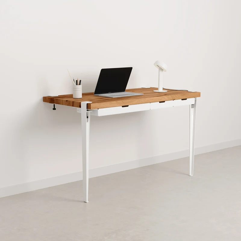 Bureau mural TIPTOE 120x60cm - bois ancien recyclé