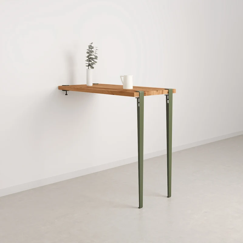 Table haute murale TIPTOE - bois ancien recyclé