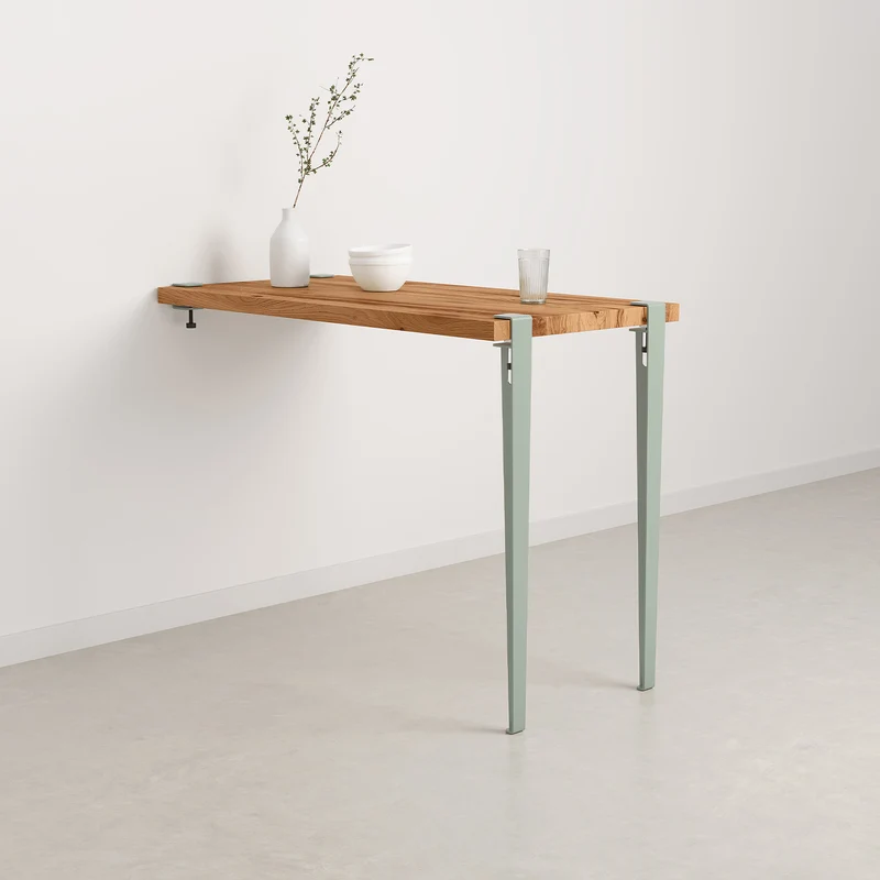 Table haute murale TIPTOE - bois ancien recyclé