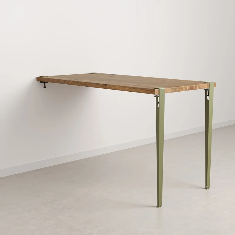 Table haute murale TIPTOE - bois ancien recyclé