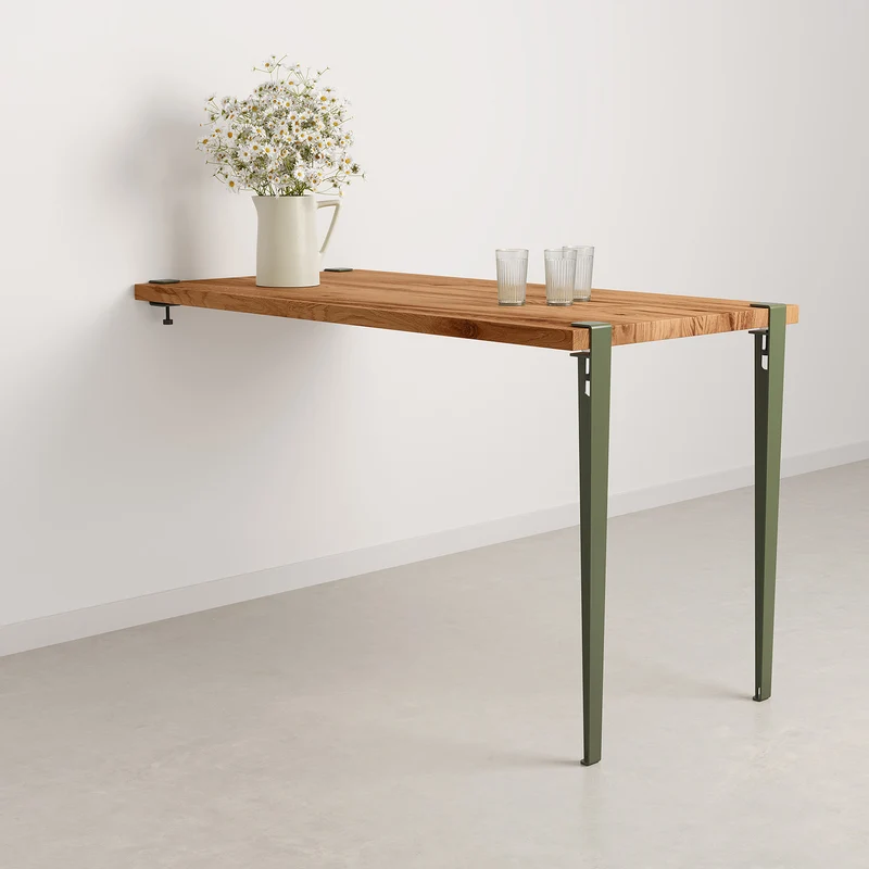 Table haute murale TIPTOE - bois ancien recyclé