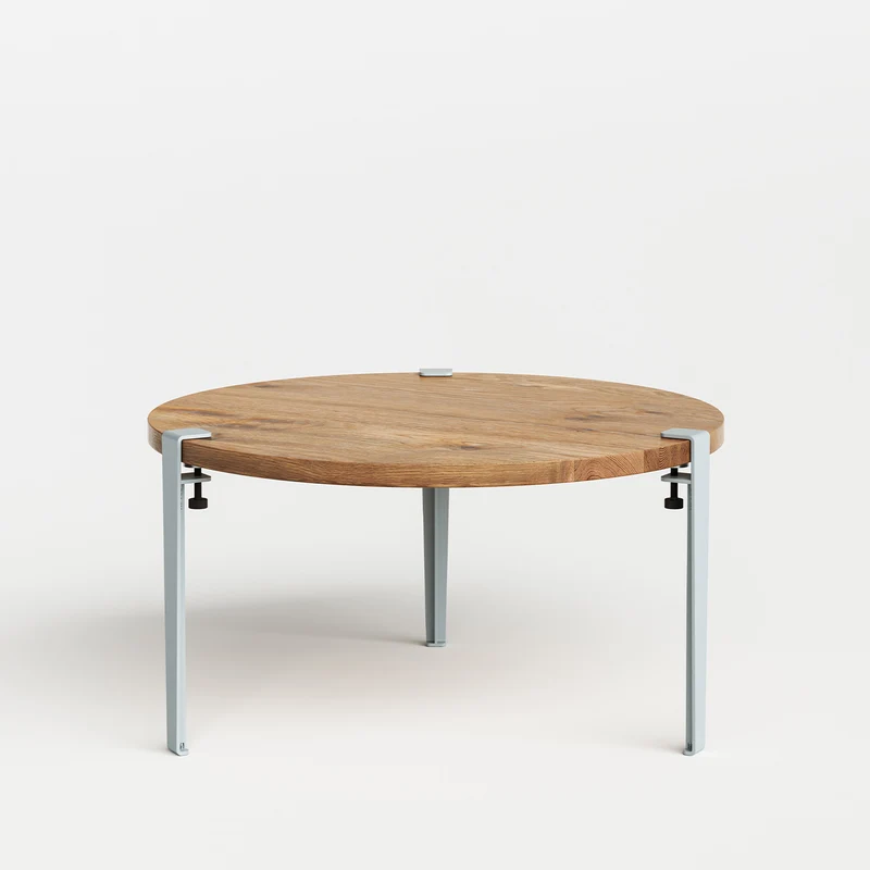 Table basse ronde TIPTOE Ø 80cm - bois ancien recyclé