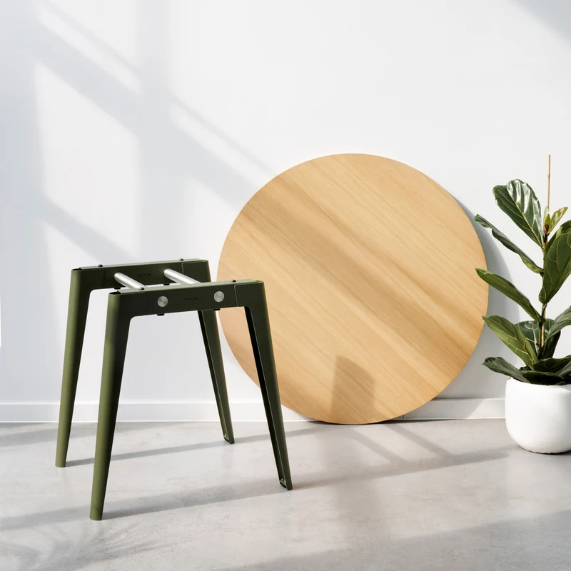 Table de réunion ronde NEW MODERN Ø 110cm - bois éco-certifié