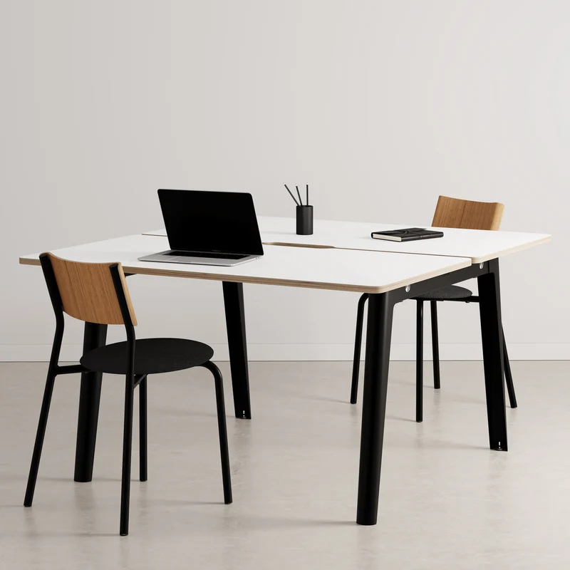 Bureau open-space NEW MODERN 2 places - multiplis blanc