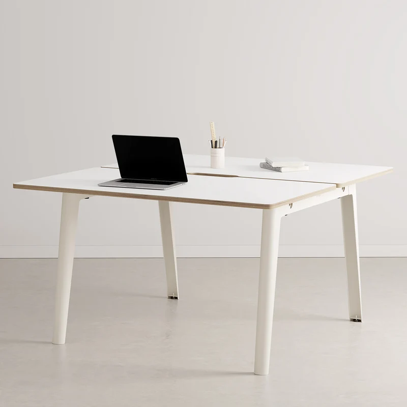 Bureau open-space NEW MODERN 2 places - multiplis blanc