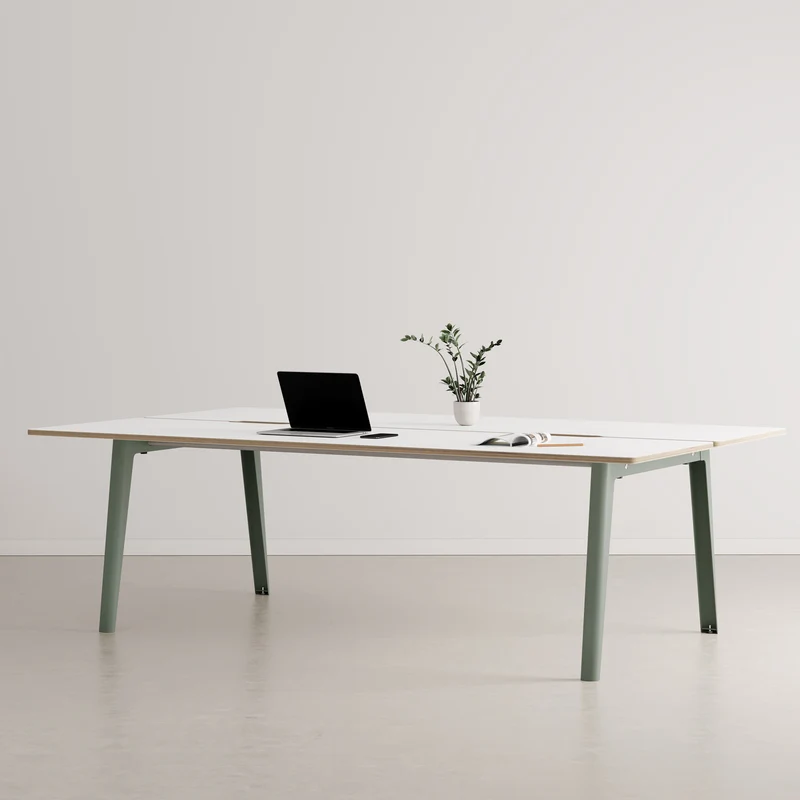 Bureau open-space NEW MODERN 4 places - multiplis blanc
