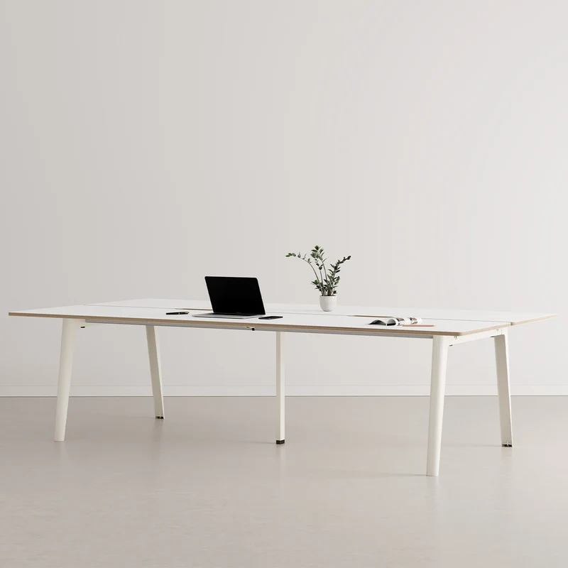 Bureau open-space NEW MODERN 4 places - multiplis blanc