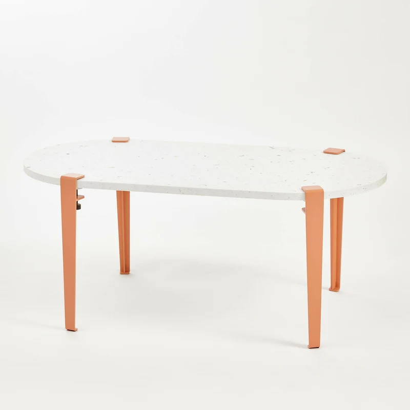 Table basse oblongue TIPTOE 100x50cm - plastique recyclé Venezia