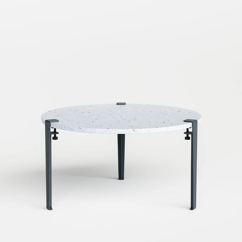 Table basse ronde TIPTOE Ø 80cm - plastique recyclé Venezia