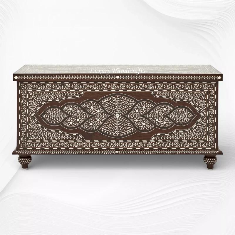 Moshi Teakwood Bone Inlaid Trunk Walnut