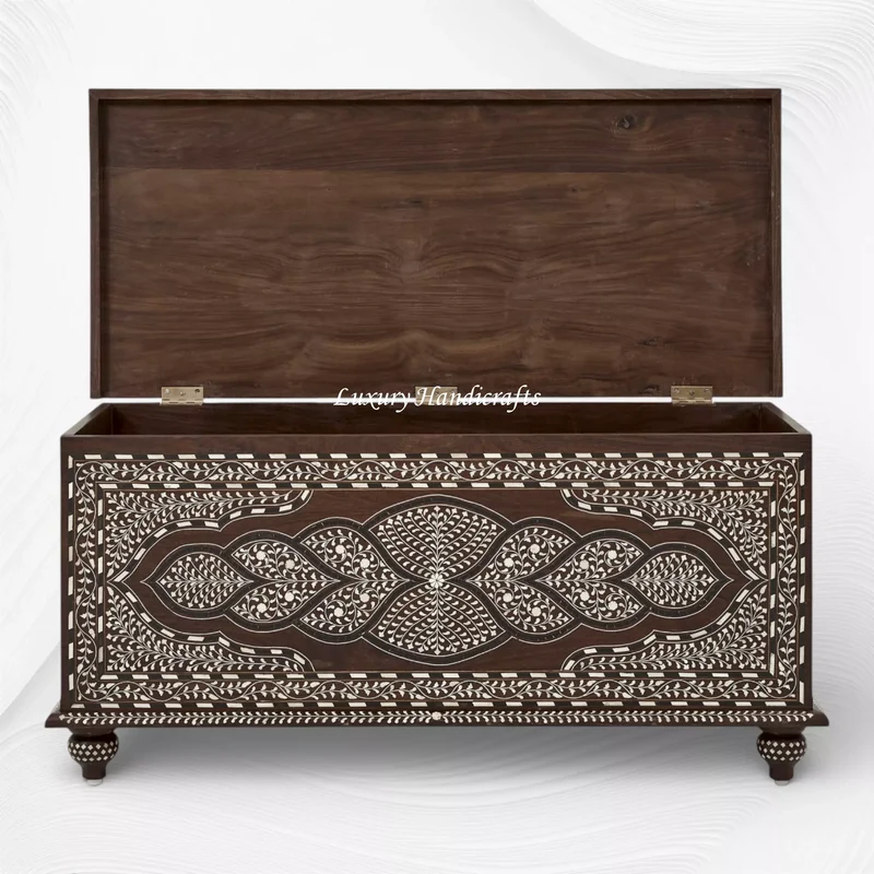 Moshi Teakwood Bone Inlaid Trunk Walnut