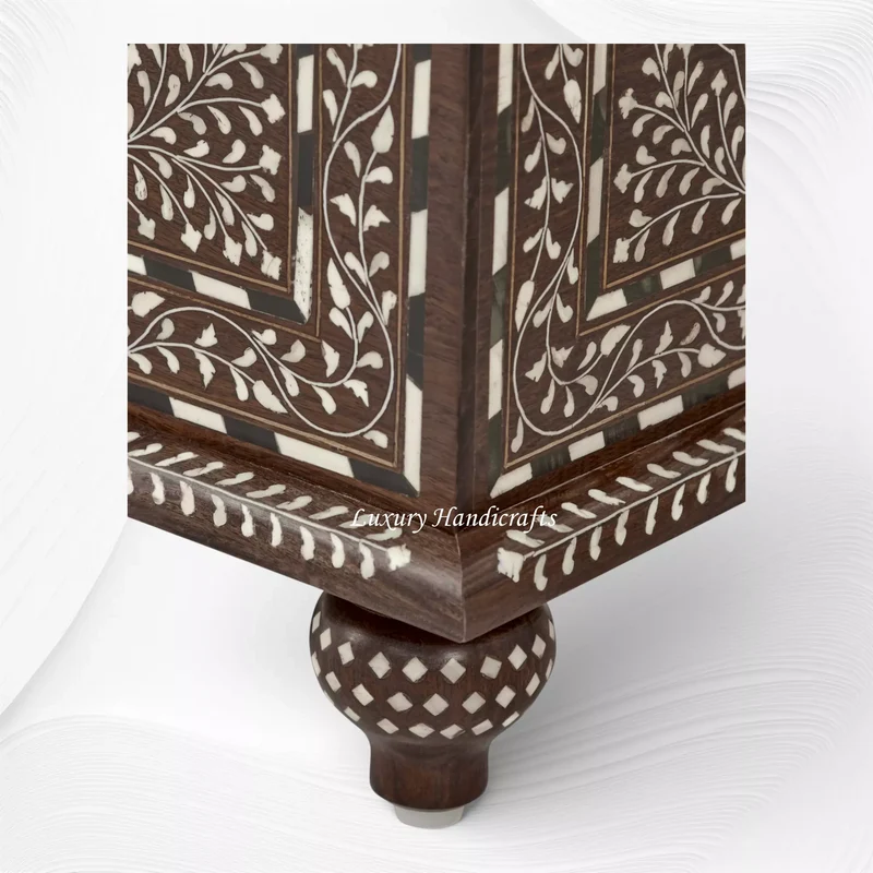 Moshi Teakwood Bone Inlaid Trunk Walnut