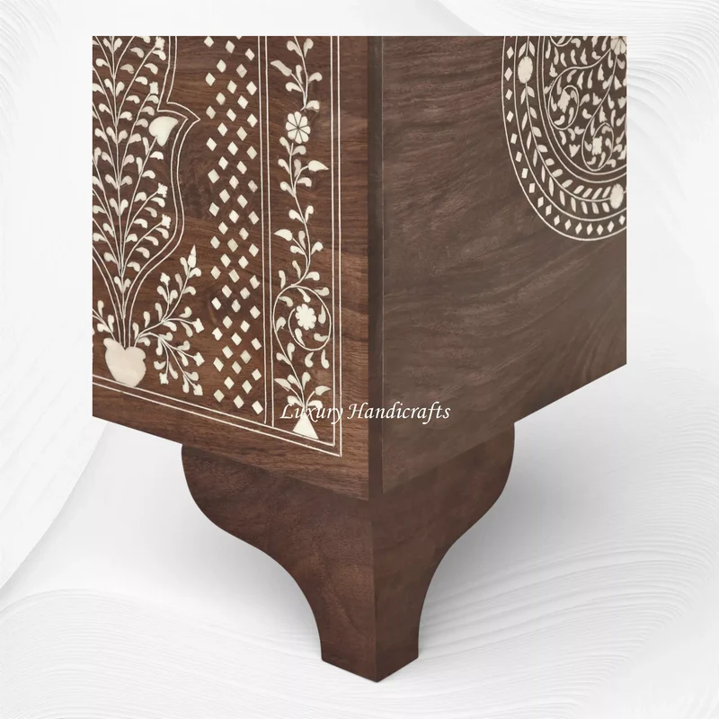 Toshi Teakwood Bone Inlaid Trunk