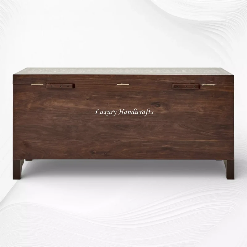 Toshi Teakwood Bone Inlaid Trunk