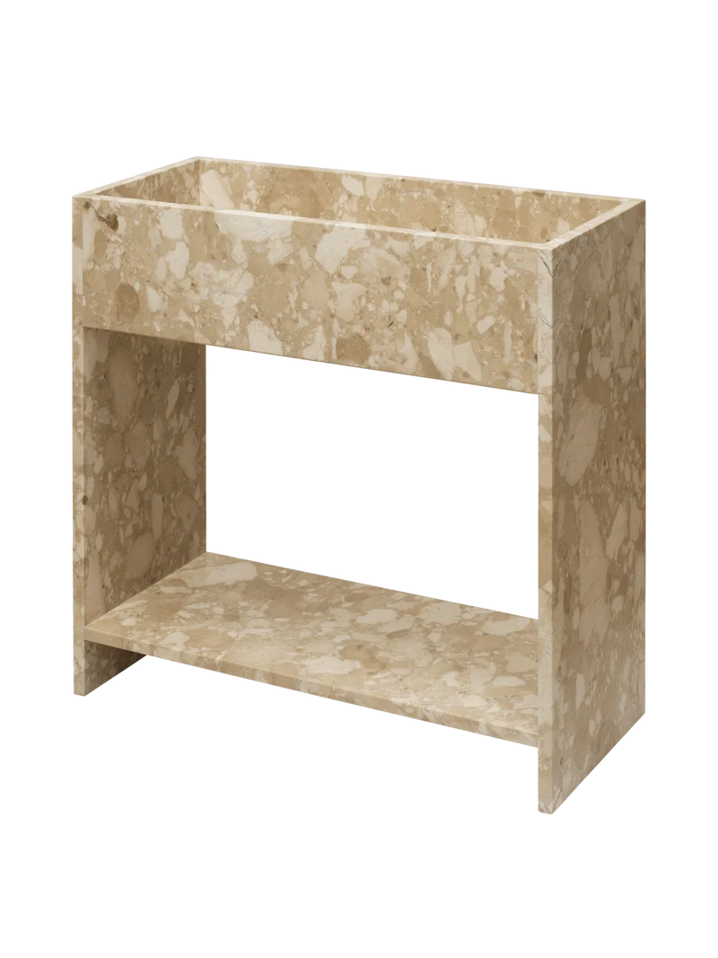 Stone Plant Box with Shelf