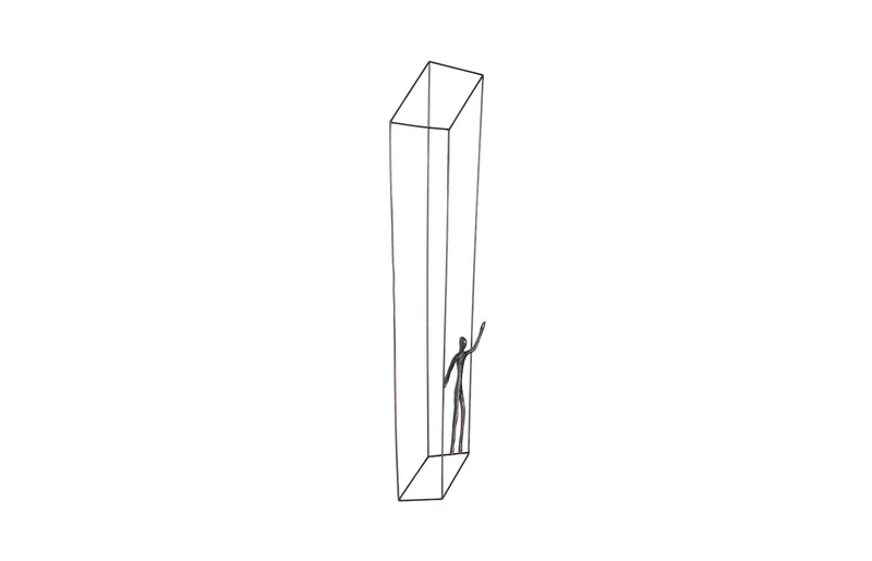 Sculpture murale Perspective 18x1.75x37.5"