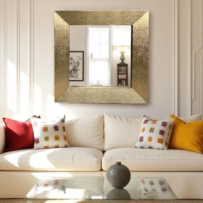 Wave Brass Mirror