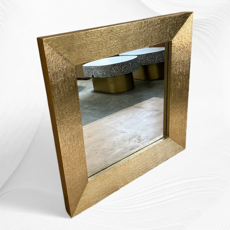 Wave Brass Mirror