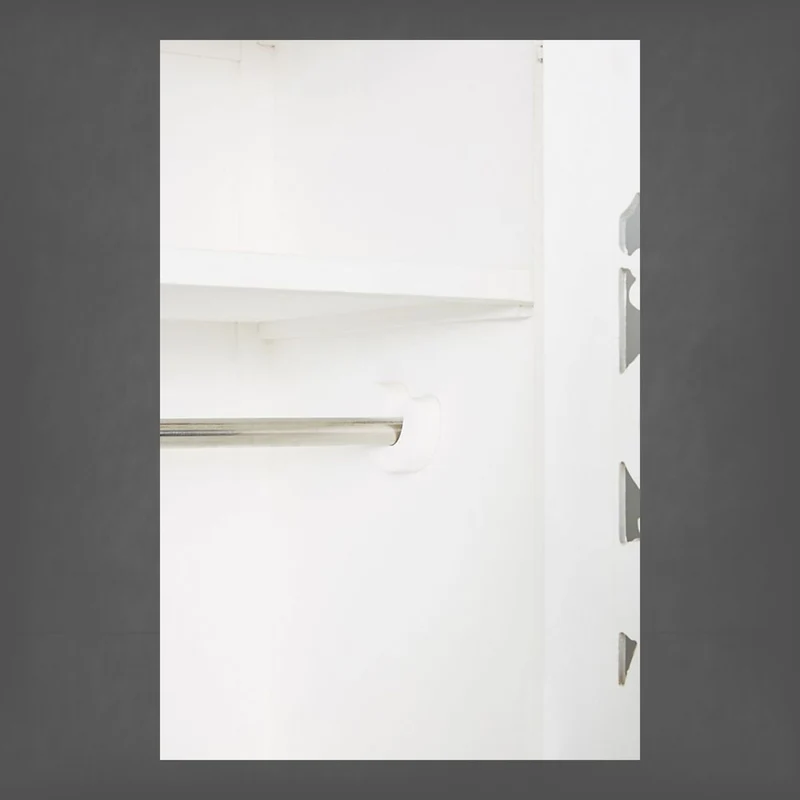 Lombok Handcarved 2 Door Wardrobe White