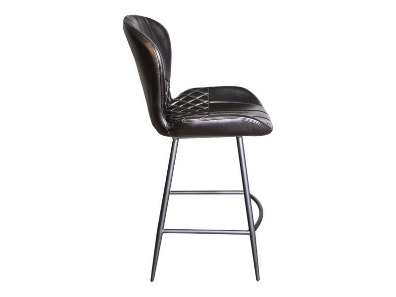 Chaise comptoir Gloria cuir noir