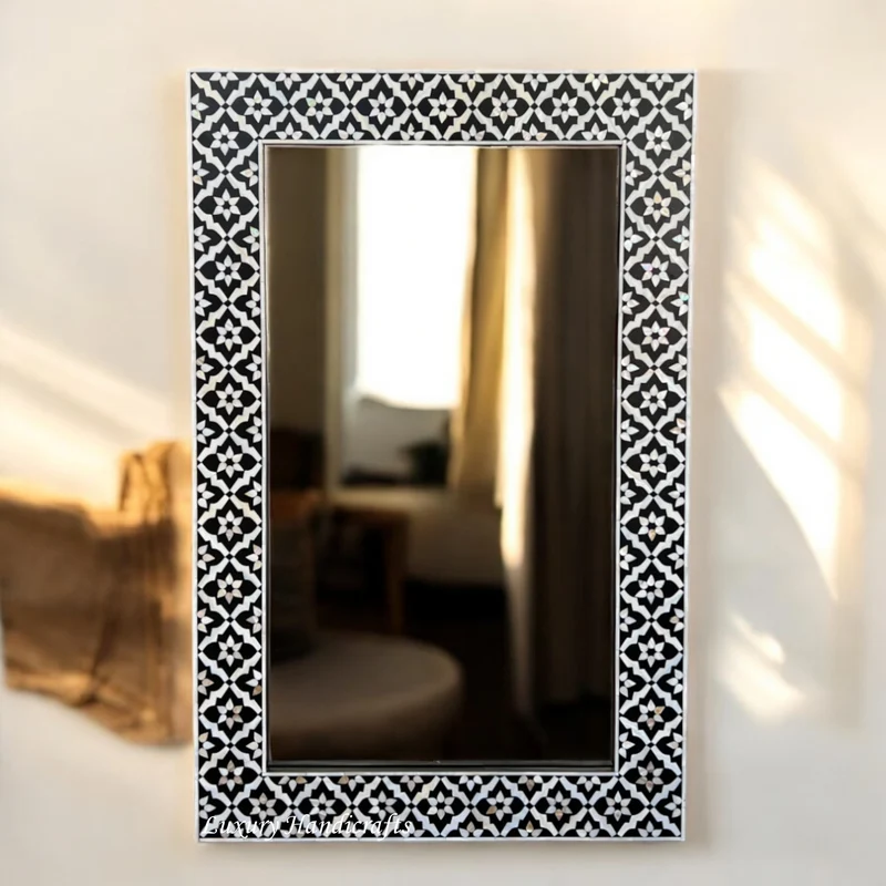 Black MOP Inlay Arctic Mirror